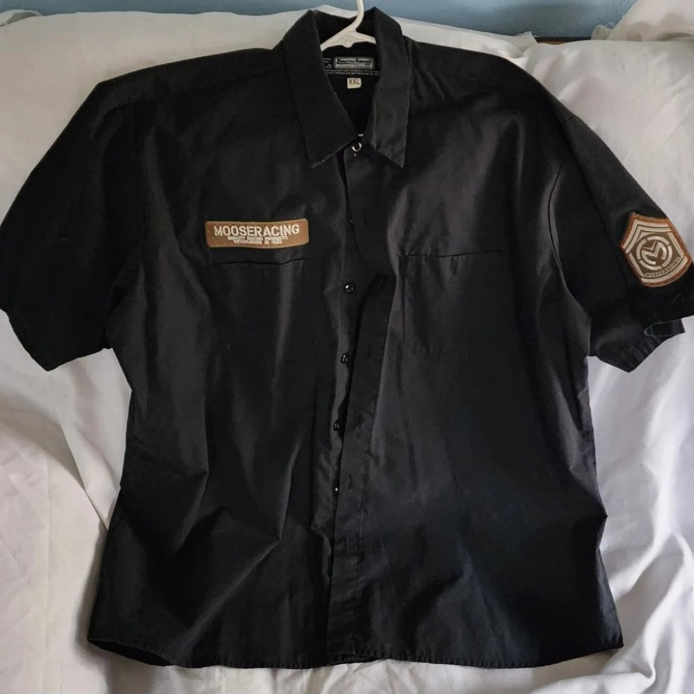 Throttle Threads Moose Racing Work/Shop Shirt Black Adult XXL